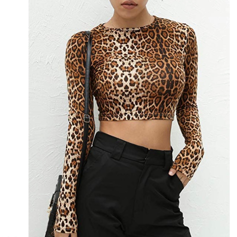 Leopard print crop top - Picture 4 of 4